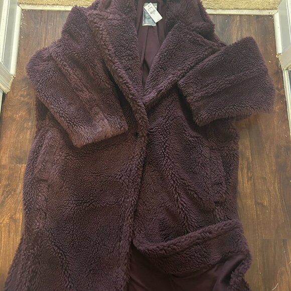 Teddy Clinched Back Maxi Coat XL - Picture 2 of 5